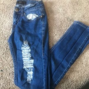 Destructive Ripped Skinny Jeans